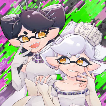 アオリちゃんとホタルちゃん🦑