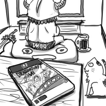 日常絵：ドラクエ7買っちゃった