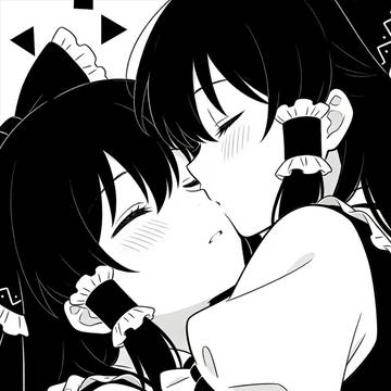 两个灵梦亲亲喵