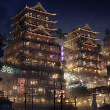 金色の街並み