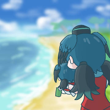 ぬいかつごっこするリョコウバトさん