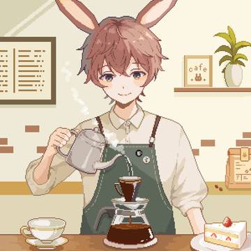 ノア君のカフェにて