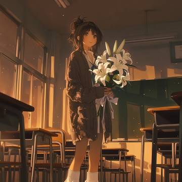 卒業する　先輩を待つ