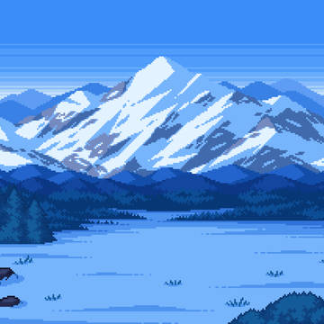 Snowy mountain range