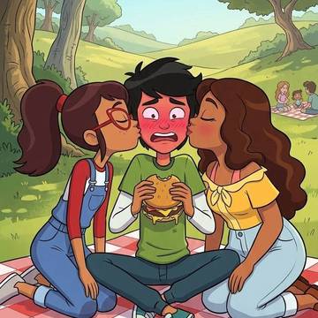 kiss on the cheeks