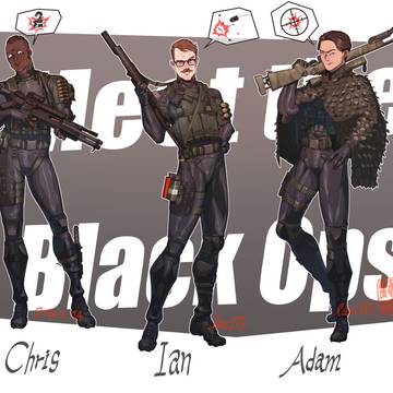 Black Ops Male Assassin Trio