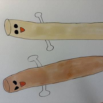 先日描いたバチお先生