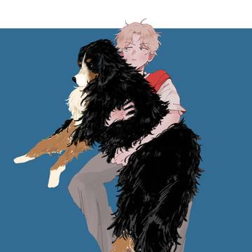大きい犬と雉多