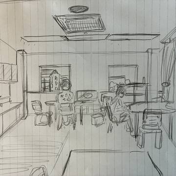 入院中の病院内。