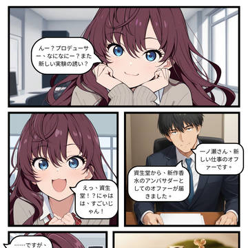 この香りに、ボクの長い髪は邪魔だね♪