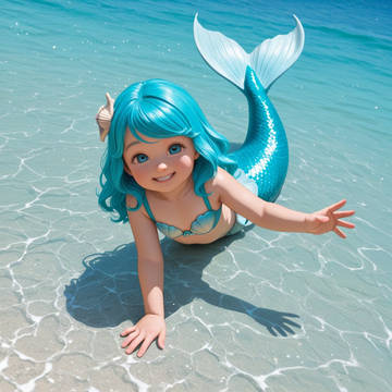 Cute little mermaid