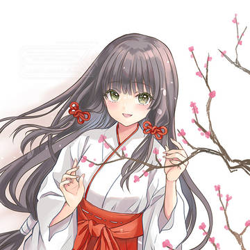 天赦日の梅巫女さん