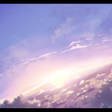 フリー素材#3 上空　朝焼け