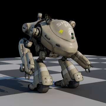 ファントムクラッシュに登場するロボットを Blender で再現