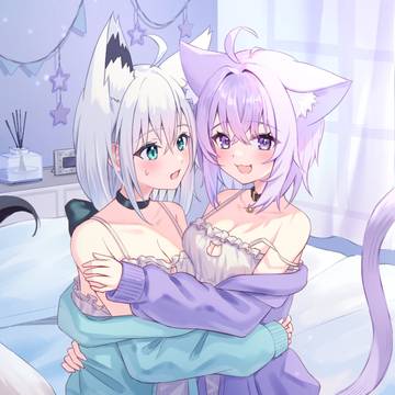 にゃんぐこーん姉妹は仲良し