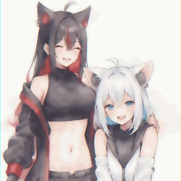 【描き直し】白上さんと黒上さん