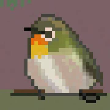 ドット絵　メジロ