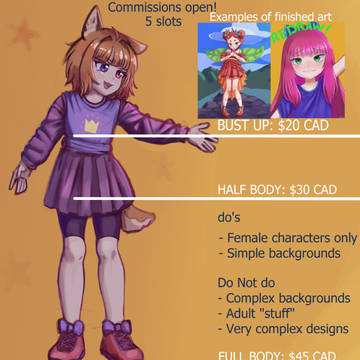 Commissions open 5 slots!