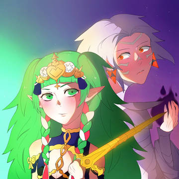 ソティスとラルヴァ Fire Emblem fanart