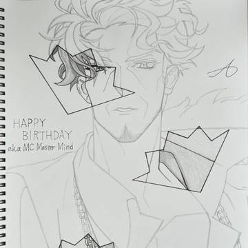 0️⃣おじBirthday絵