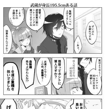 【Skeb】武蔵は身長195.5cmあるしかっこいいしかわいい。