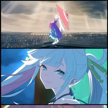 超かぐや姫 ray MVの月見ヤチヨ好きなシーン模写集。