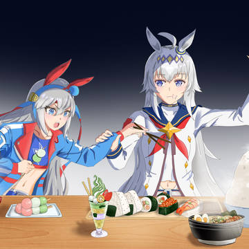 马年画两匹小马