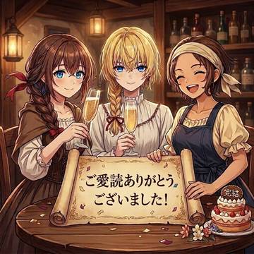 紅玉の双騎士 完結感謝三人娘