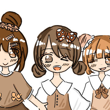 お団子の女の子　ミニキャラ