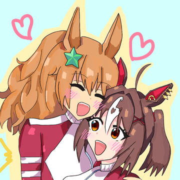 抱き合うタイキとグラン