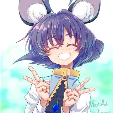 エヘ顔ダブルピースなずーりん