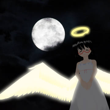 月と天使
