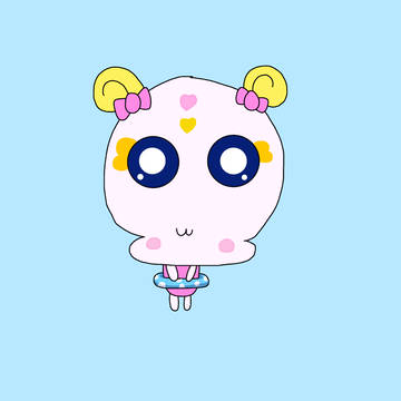 Candy in swimsuit with floatie