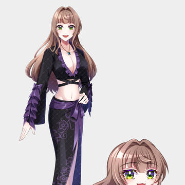 IRIAMライバー　靜薫様　立ち絵＆SDイラスト
