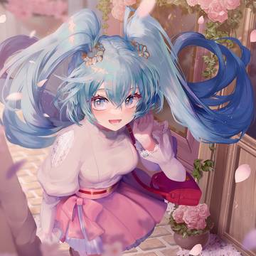 ピンクのスカート