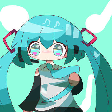 ミクさん描いたよ～！