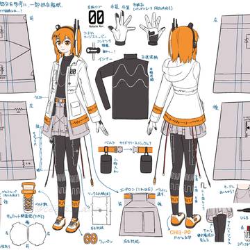 （うちの）足立レイと唄音ウタの作画資料