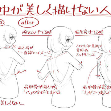 背中が美しく描けない人へ