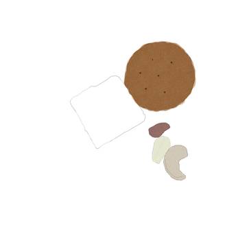 チーズとクラッカー、ナッツ