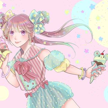 アイスクリームガール🍦🩷🩵🍒