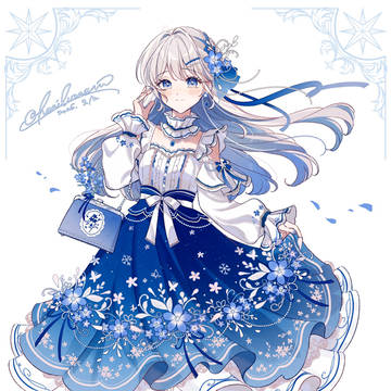 勿忘草とおでかけワンピース❀.*・゚