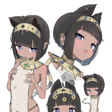 褐色エジプト猫耳ロリちゃん