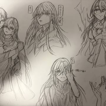 ここ最近描いた イラスト アナログ 雑です