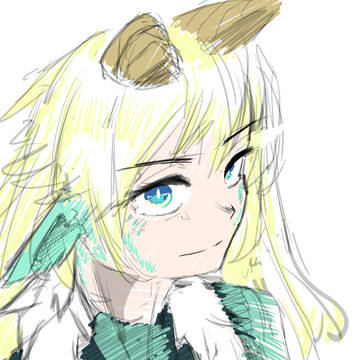 ジンオウガの擬人化の落書き