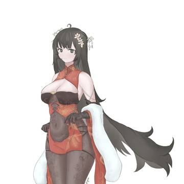 Red Cheongsam Lady