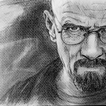 鉛筆画「ウォルター・ホワイト(ブレキング・バッドより)」