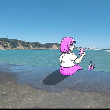 海行った記念