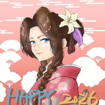 年賀状エアリス2026🌸