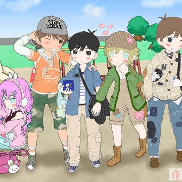 サニーとお友達の新衣装を描いてみました。