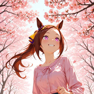 サクラバクシンオーと桜